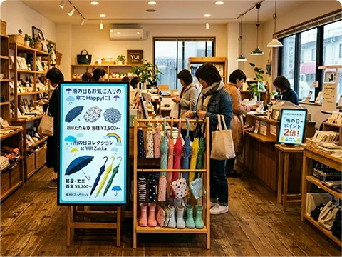 天候連動の販促の活用イメージ